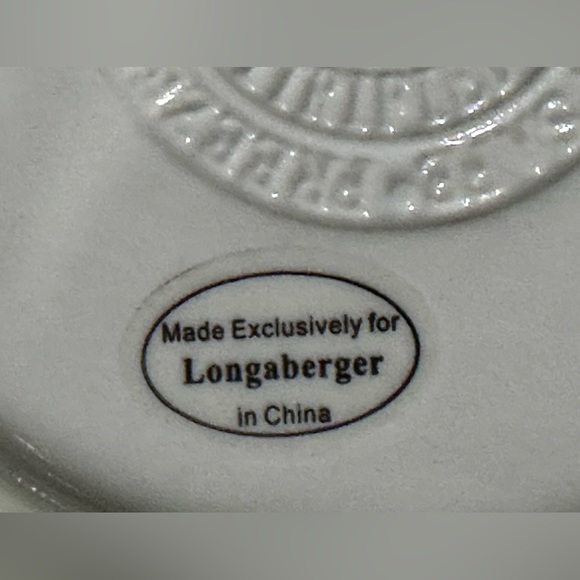 LARGE Longaberger Platter with Basket - Picture 4 of 4